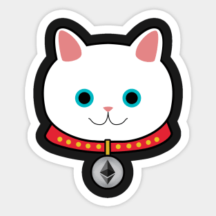 Ethereum Cat Shirt and Hoodie Sticker